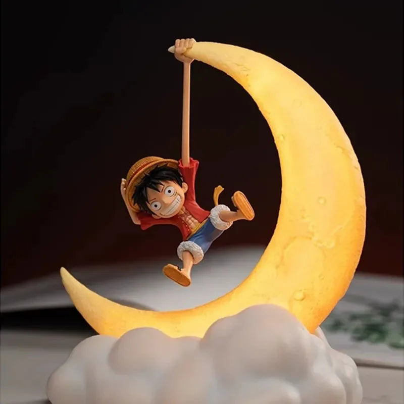One Piece Luffy Magnetic Night Light – Anime Moon Glow Desk Lamp