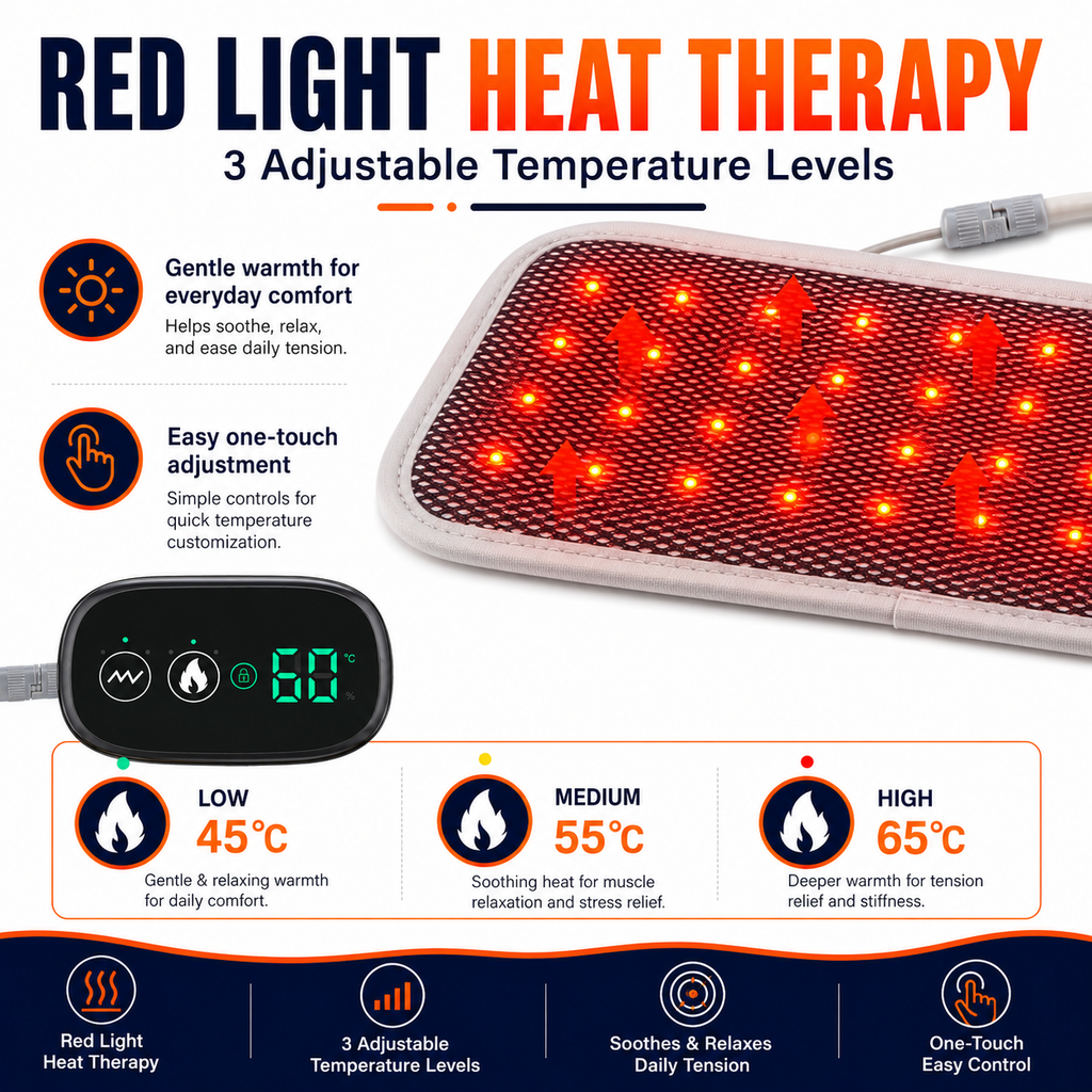 Heated Inflatable Waist Support Belt – 5000mAh Back Comfort Massager