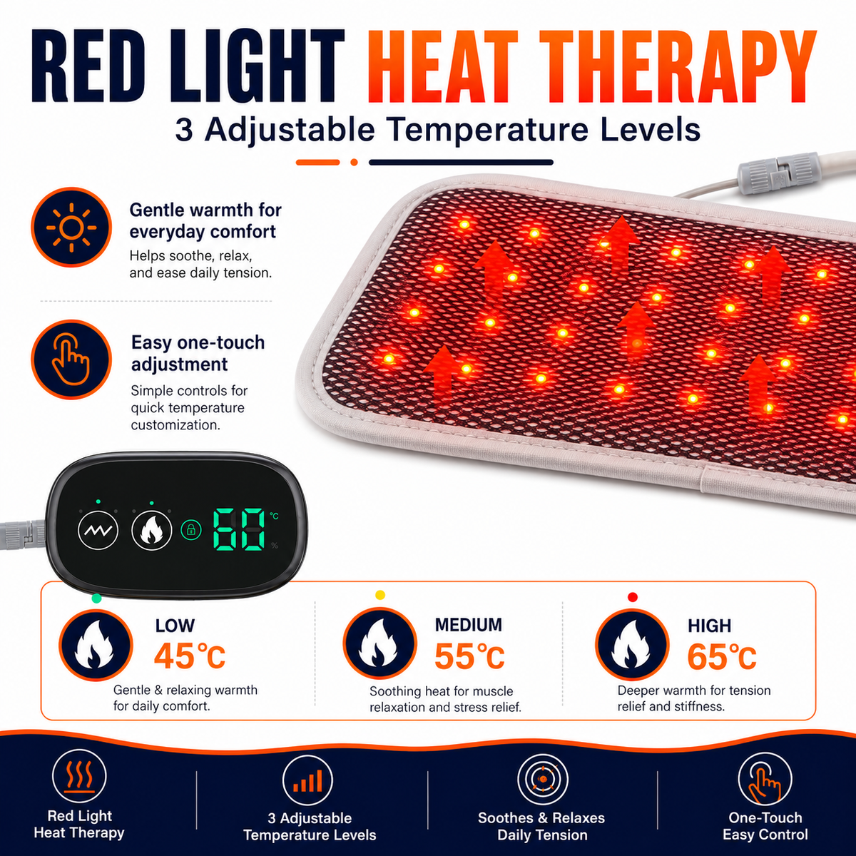 Heated Inflatable Waist Support Belt – 5000mAh Back Comfort Massager