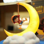 One Piece Luffy Magnetic Night Light – Anime Moon Glow Desk Lamp