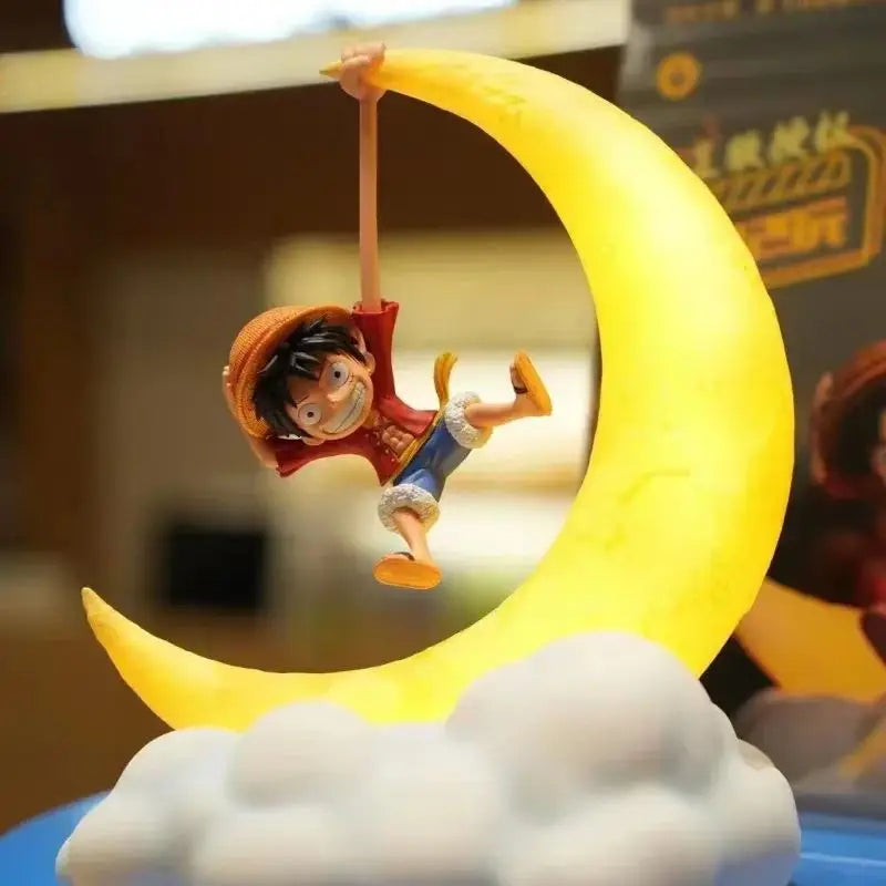 One Piece Luffy Magnetic Night Light – Anime Moon Glow Desk Lamp