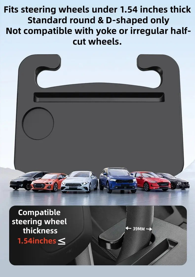 2-in-1 Steering Wheel Desk & Food Tray