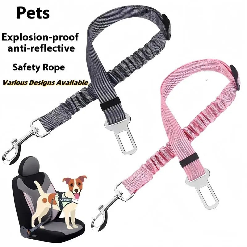 2-Pack Adjustable Pet Car Seat Belts