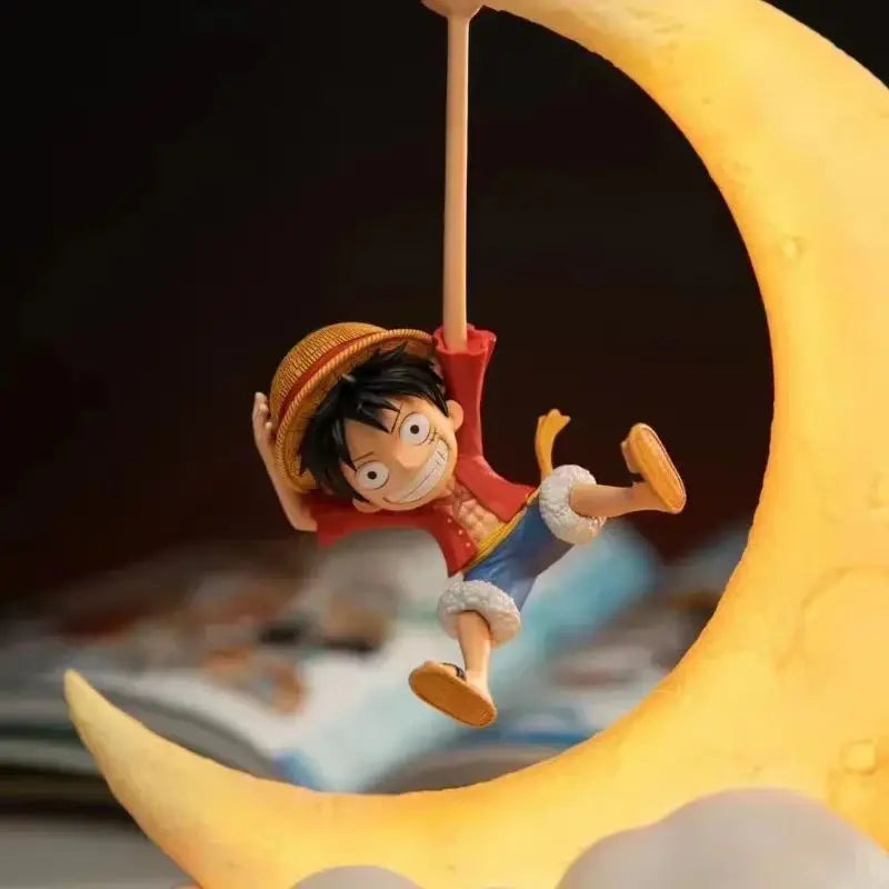 One Piece Luffy Magnetic Night Light – Anime Moon Glow Desk Lamp
