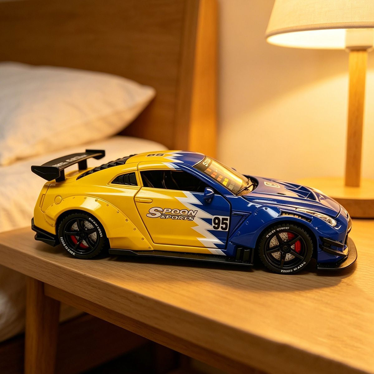 GTR Racing Car Alarm Clock – Metal Hypercar Desk Clock With Light & Mist Effect