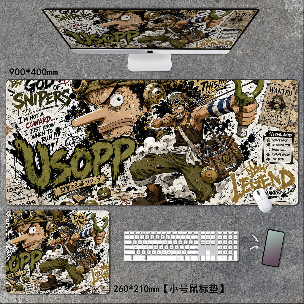 One Piece XXL Gaming Mouse Pad – Luffy, Zoro, Sanji Anime Desk Mat