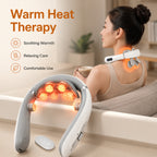 Rechargeable Neck Massager With Heat & EMS Pulse – Remote Control Neck Care Device