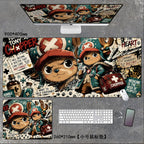 One Piece XXL Gaming Mouse Pad – Luffy, Zoro, Sanji Anime Desk Mat