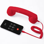 Retro Phone Handset – Vintage Wired Mobile Receiver for USB-C & 3.5mm Phones