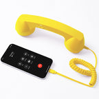 Retro Phone Handset – Vintage Wired Mobile Receiver for USB-C & 3.5mm Phones