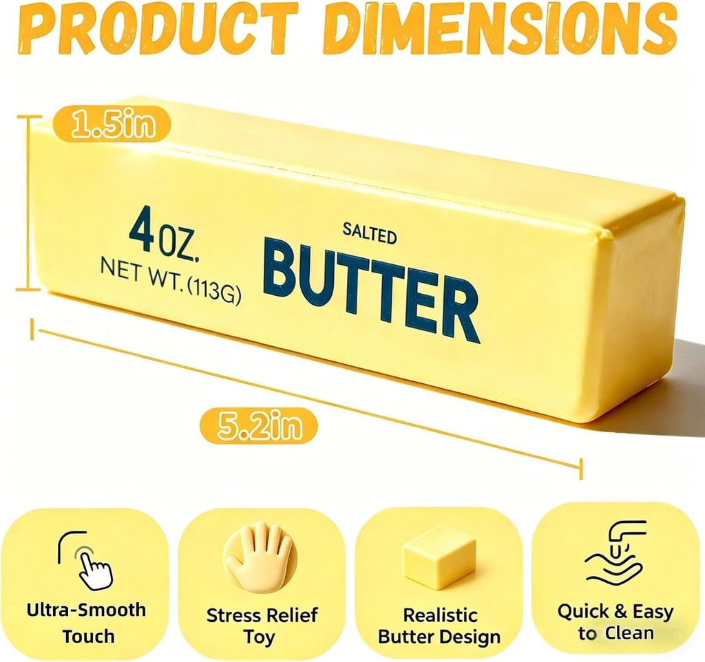 Butter Stick Squishy Toy – Slow Rebound Stress Relief Pack