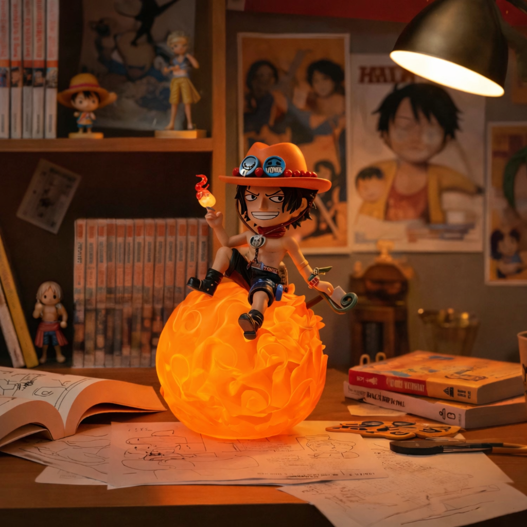 One Piece Devil Fruit Night Light – Luffy, Ace, Chopper, Robin & Trafalgar Law LED Lamp