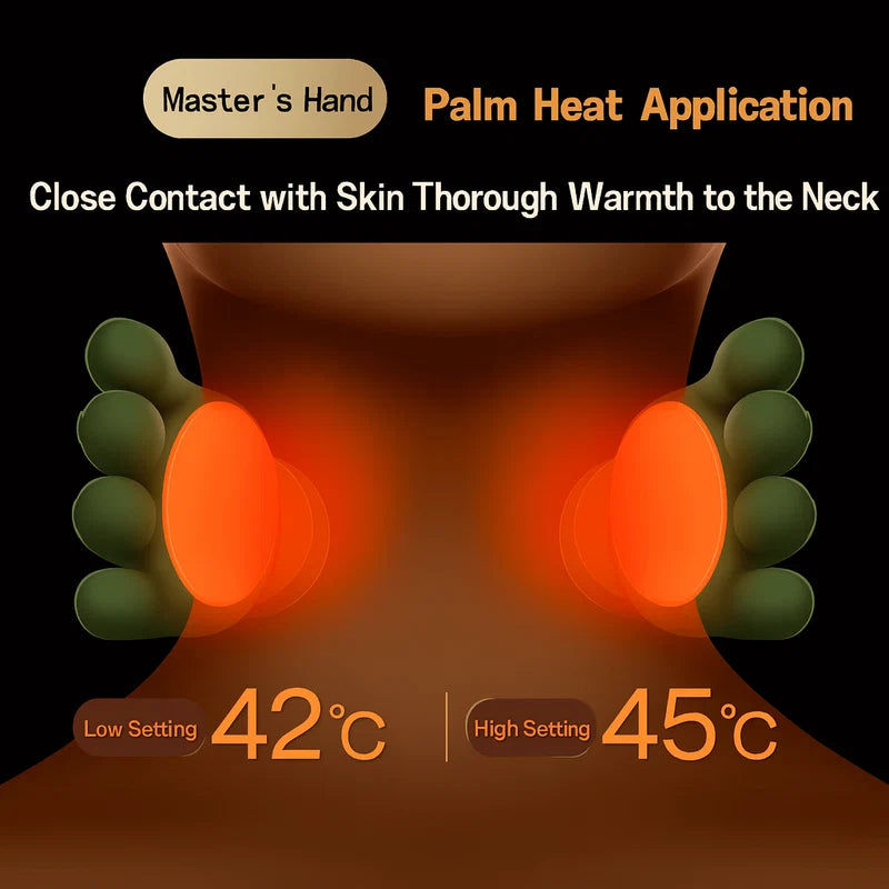 Neck & Shoulder Massager – Green Rechargeable Heat Massage Pillow