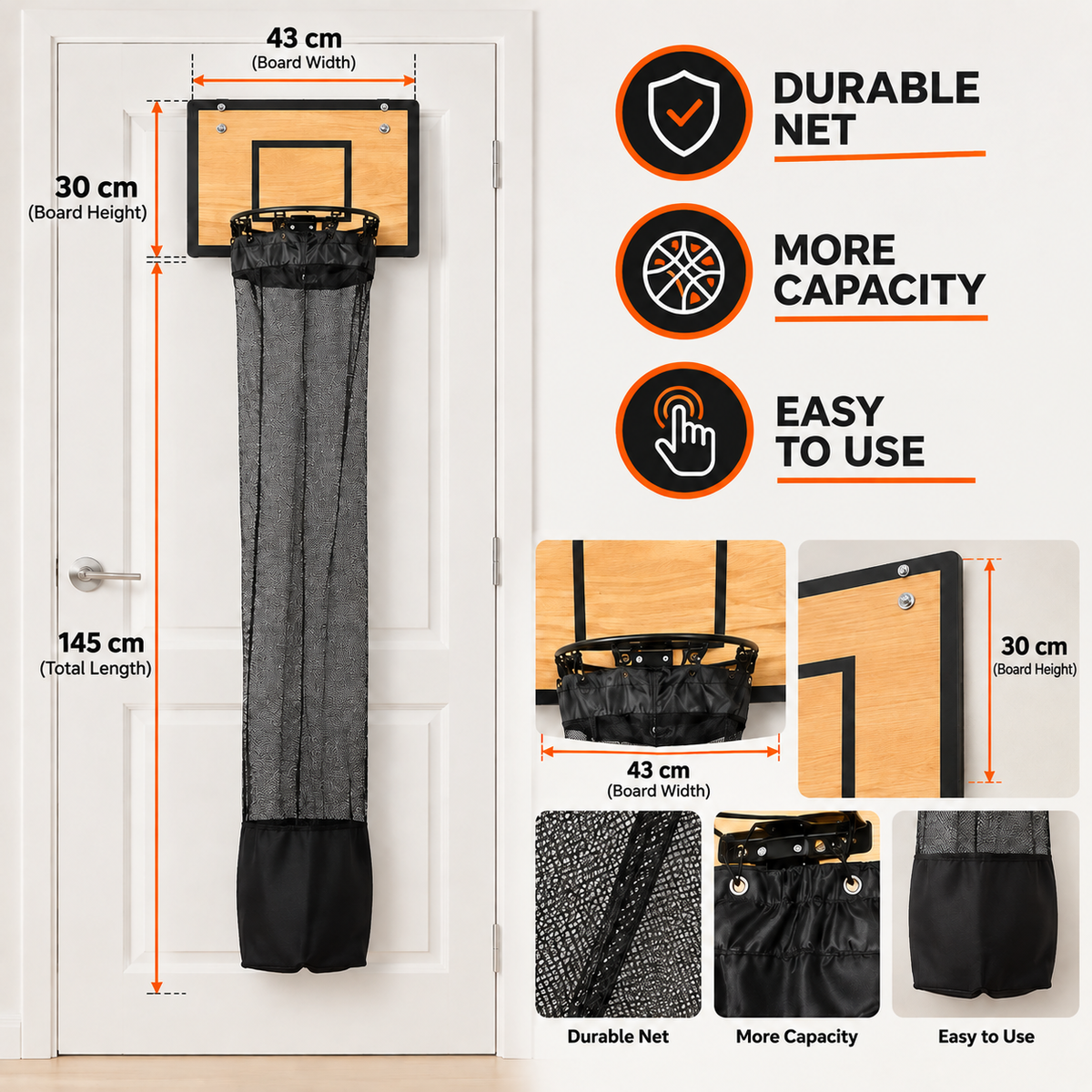 Basketball Laundry Hamper – Hoop-Style Clothes Basket