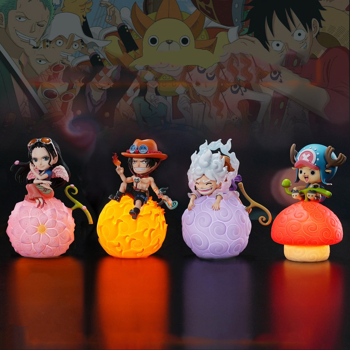 One Piece Devil Fruit Night Light – Luffy, Ace, Chopper, Robin & Trafalgar Law LED Lamp