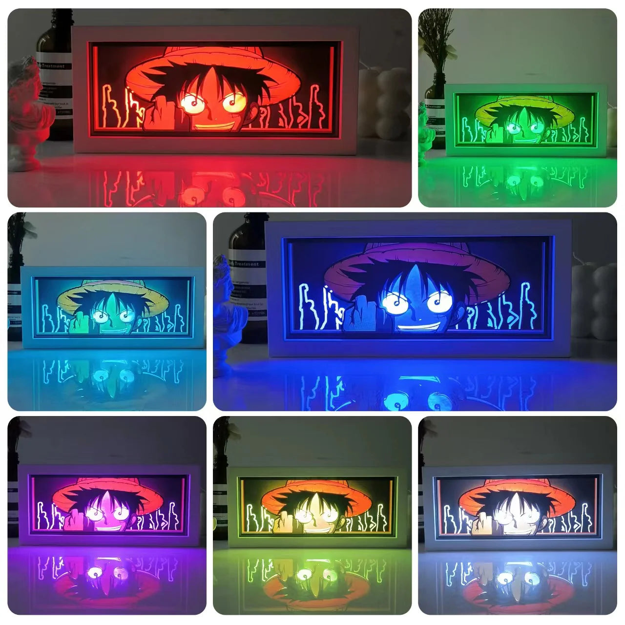 Anime RGB LED Light Frame With Remote – Anime Room Decor Light Box