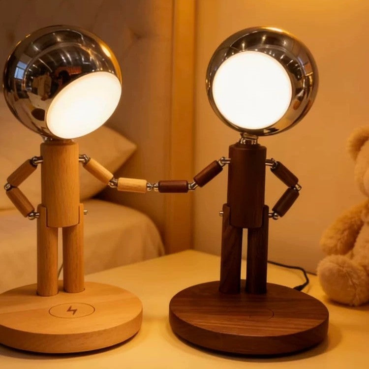 Wooden Adjustable Table Lamp – Touch Control Bedside Lamp With 3 Color Light