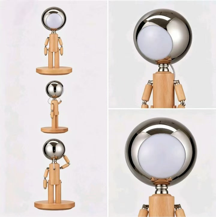 Wooden Adjustable Table Lamp – Touch Control Bedside Lamp With 3 Color Light