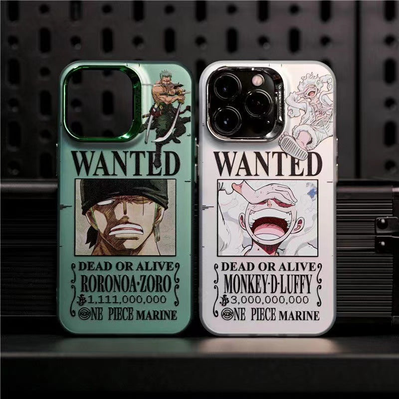 One Piece Wanted Phone Case – Luffy & Zoro Pirate Bounty Poster iPhone Cover