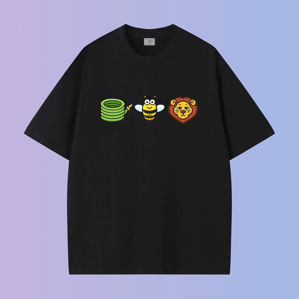 Hose Bee Lion Funny Cotton T-Shirt