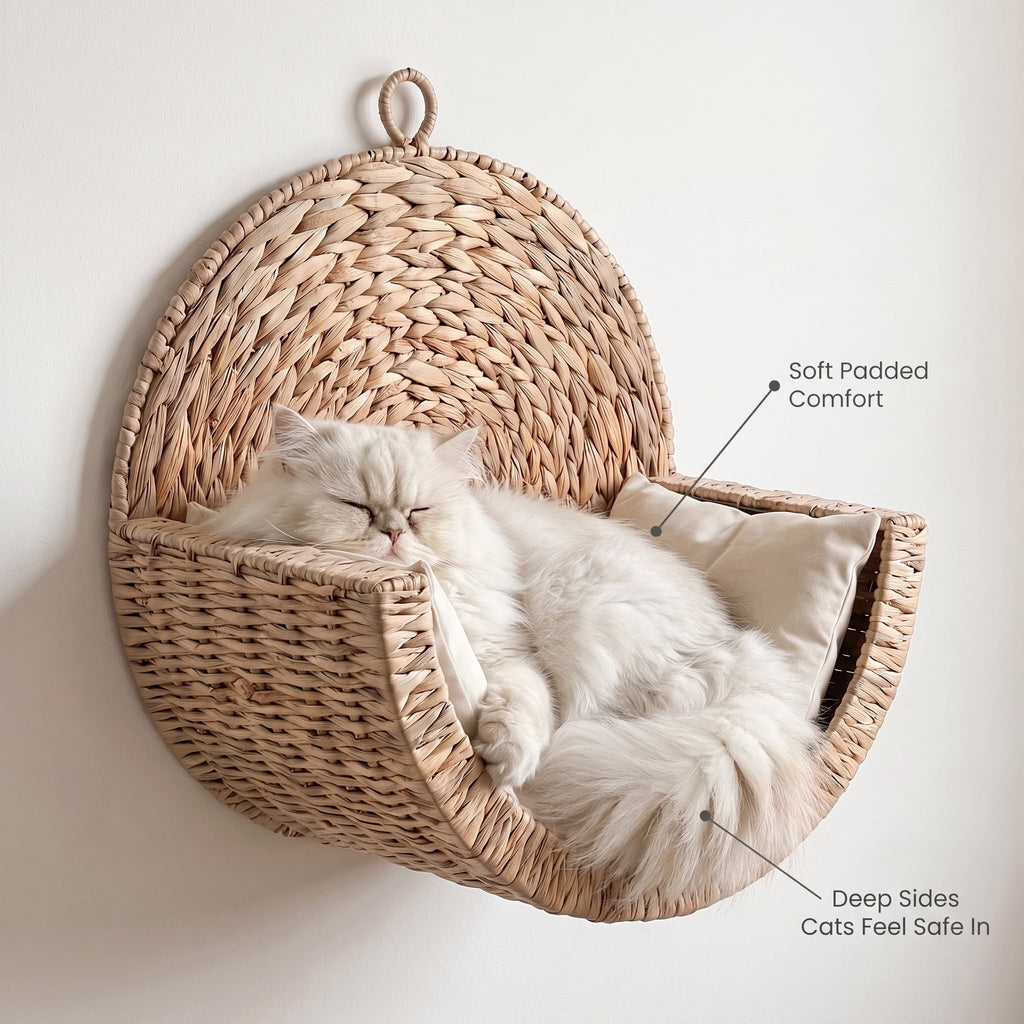 Handcrafted Cat Bed – Cozy Basket-Style Pet Bed – product image 2
