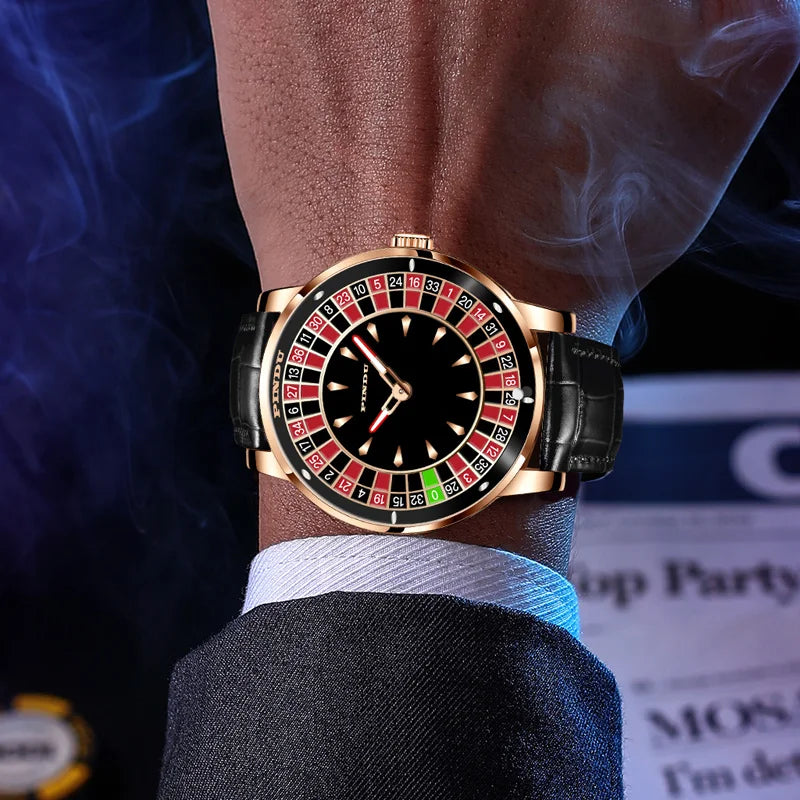 Roulette Stainless Steel Men's Watch – Casino-Inspired Dial – product image 4