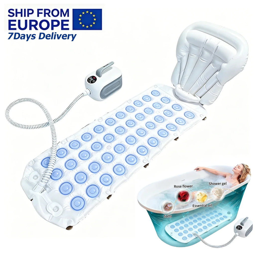 Electric Bubble Bath Massage Mat – Full-Body Tub Air Mat