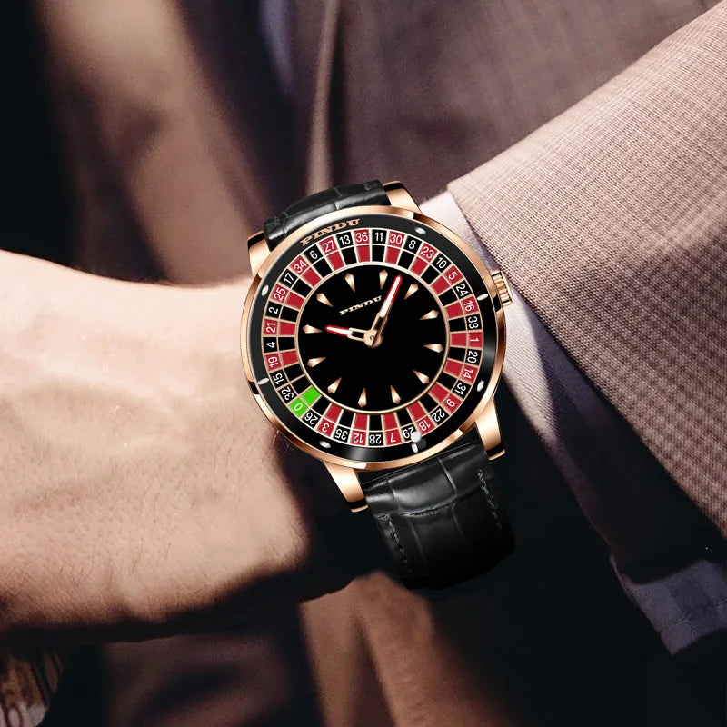 Roulette Stainless Steel Men's Watch – Casino-Inspired Dial – product image 5
