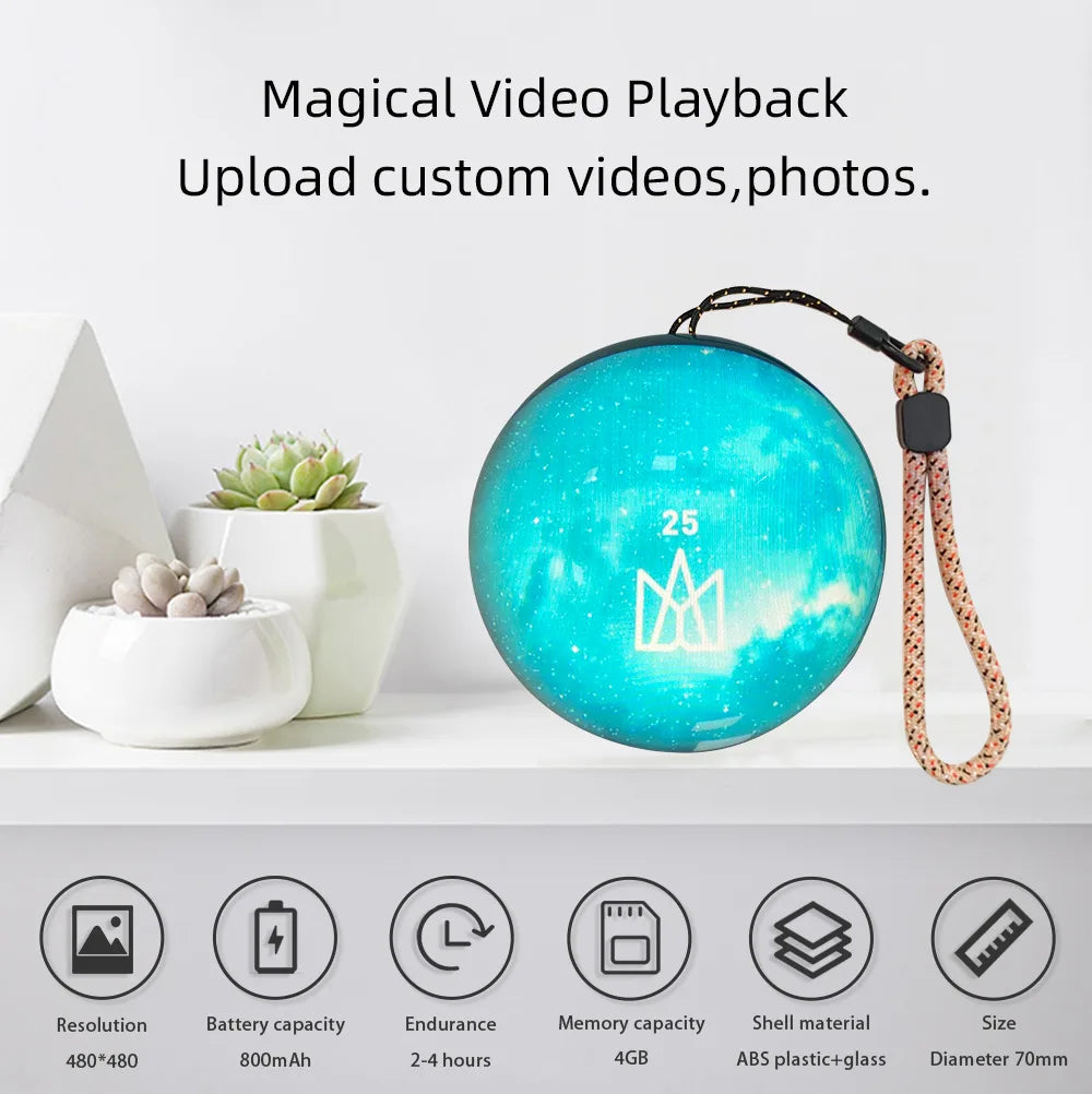 Naruto Sharingan Crystal Video Ball – Custom Anime Display With Sound & Light
