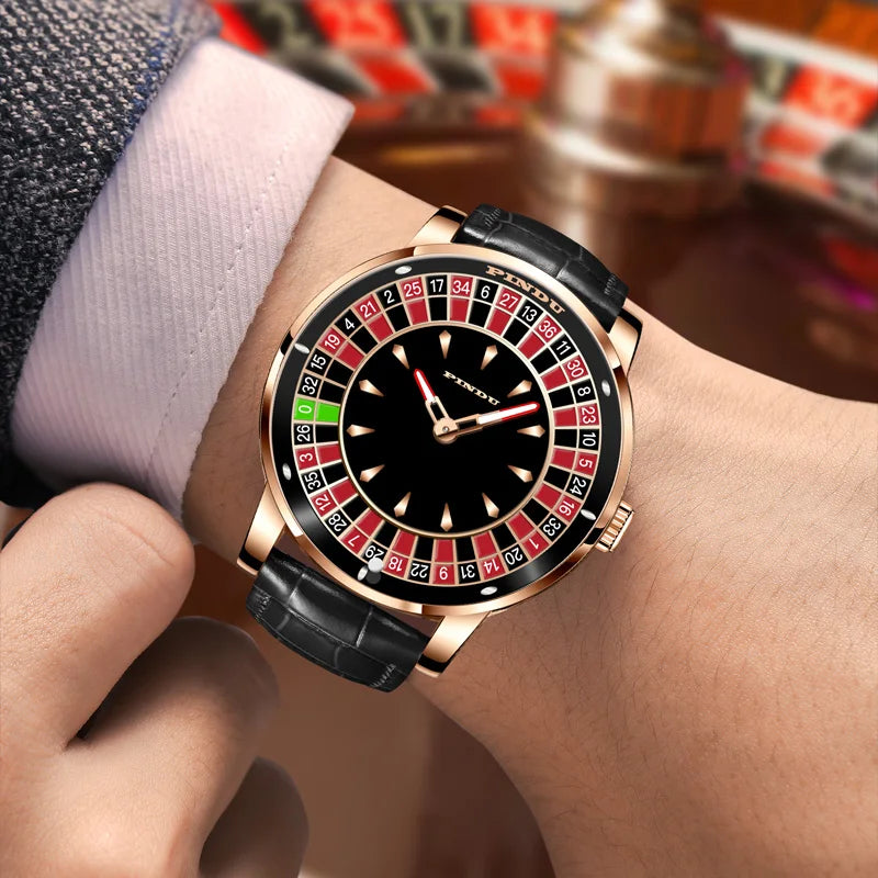 Roulette Stainless Steel Men's Watch – Casino-Inspired Dial – product image 3