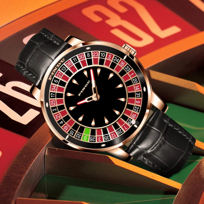 Roulette Stainless Steel Men's Watch – Casino-Inspired Dial – product image 6