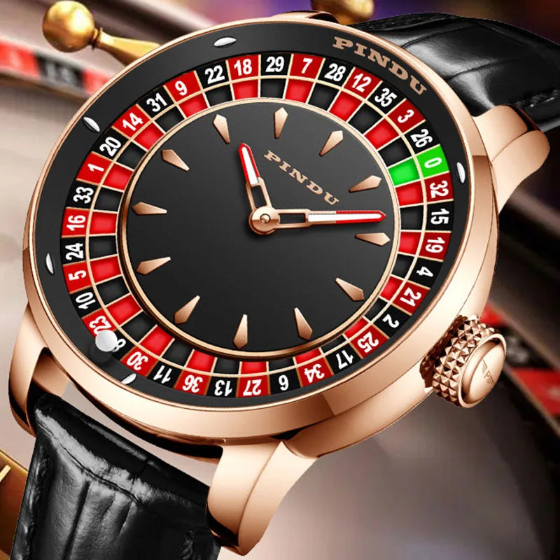 Roulette Stainless Steel Men's Watch – Casino-Inspired Dial – product image 2