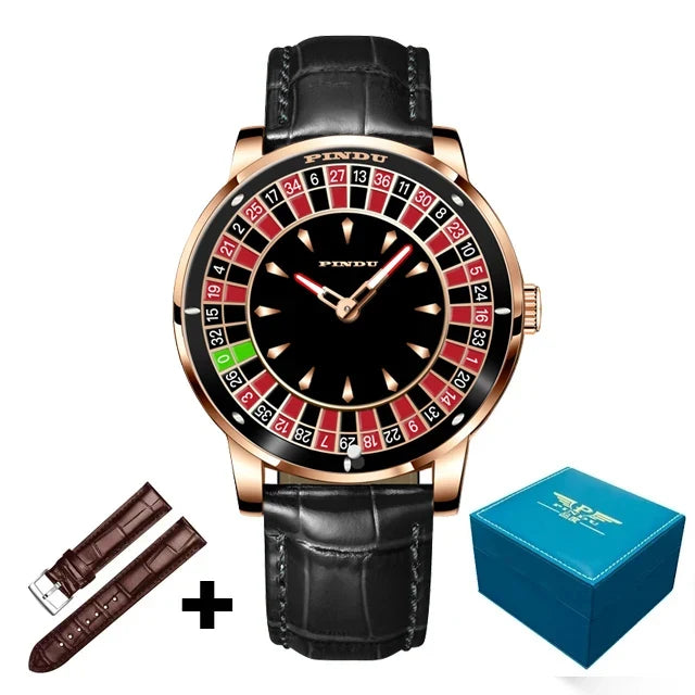 Roulette Stainless Steel Men's Watch – Casino-Inspired Dial – product image 7