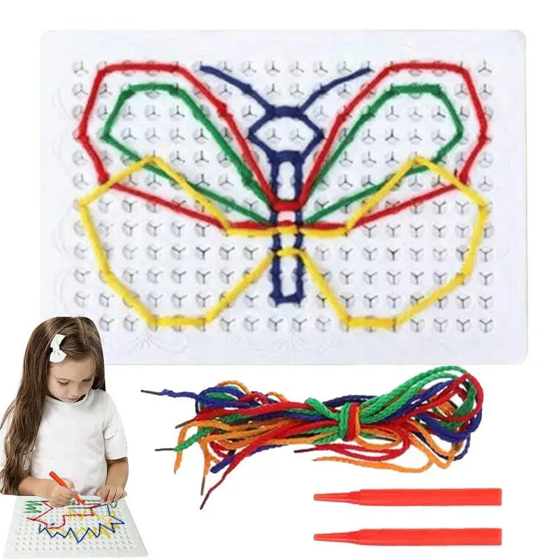 Kids Lacing & Threading Board – Fine Motor Activity Toy