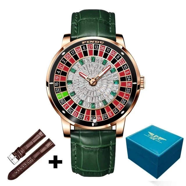 Roulette Stainless Steel Men's Watch – Casino-Inspired Dial – product image 10