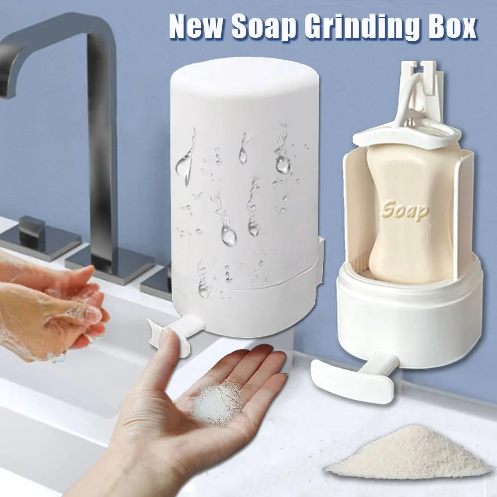 Soap Powder Grinder Box – Wall-Mounted 3-Level Dispenser