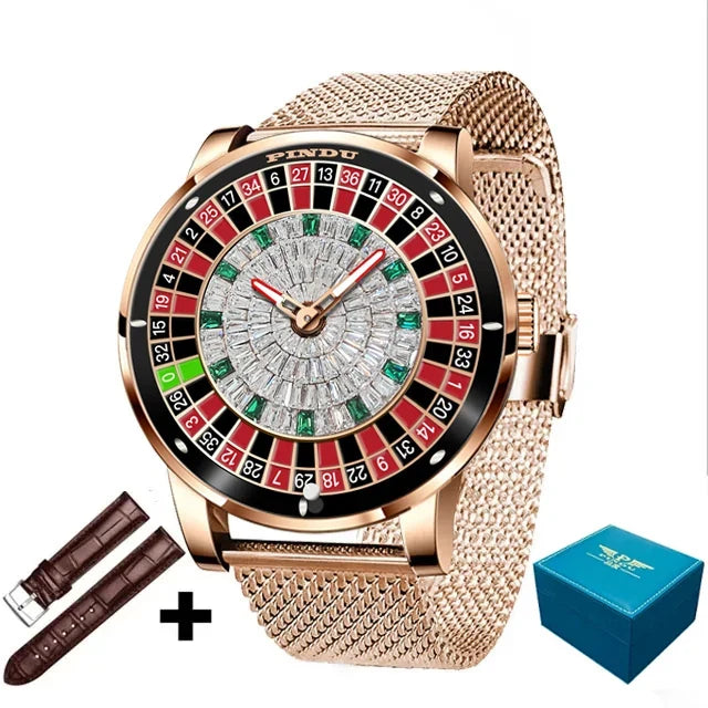 Roulette Stainless Steel Men's Watch – Casino-Inspired Dial – product image 12