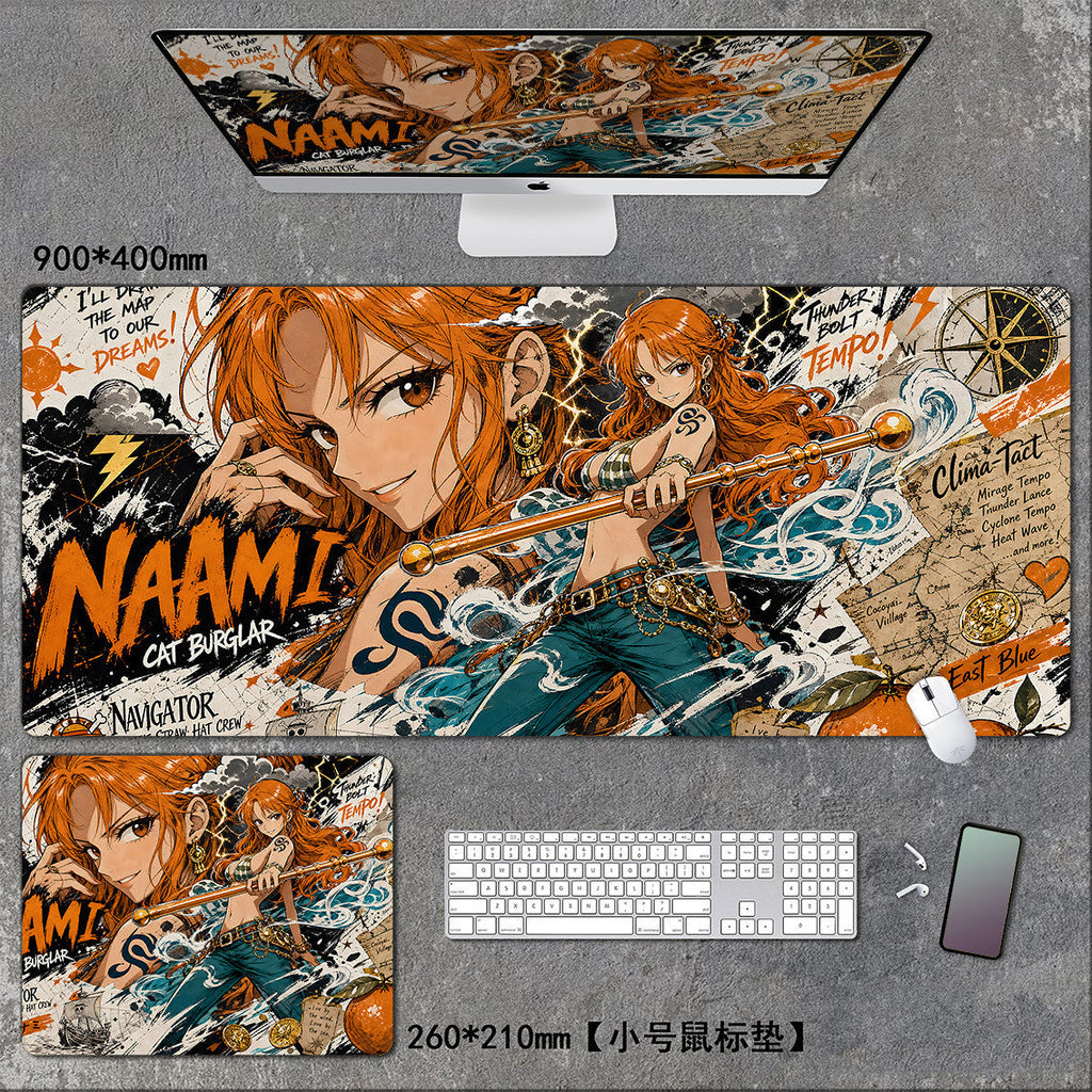 One Piece XXL Gaming Mouse Pad – Luffy, Zoro, Sanji Anime Desk Mat
