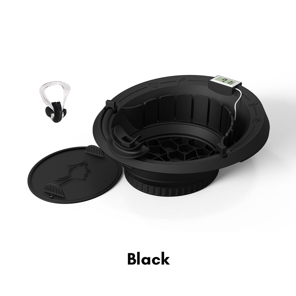 Facial Ice Bath Bowl With Thermometer – Foldable Silicone Cold Plunge Face Basin