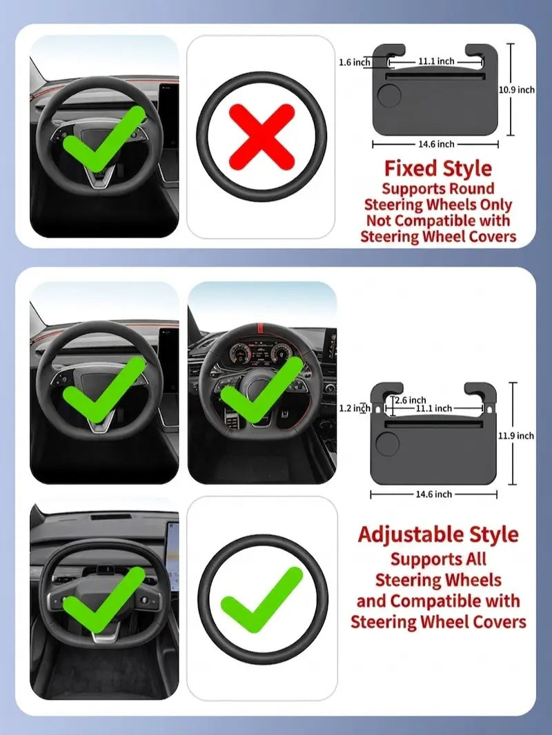 2-in-1 Steering Wheel Desk & Food Tray