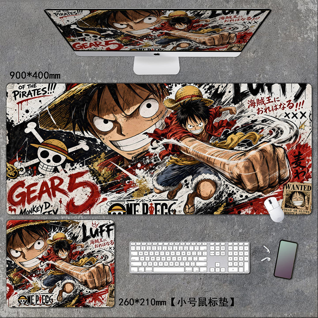 One Piece XXL Gaming Mouse Pad – Luffy, Zoro, Sanji Anime Desk Mat