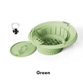Facial Ice Bath Bowl With Thermometer – Foldable Silicone Cold Plunge Face Basin