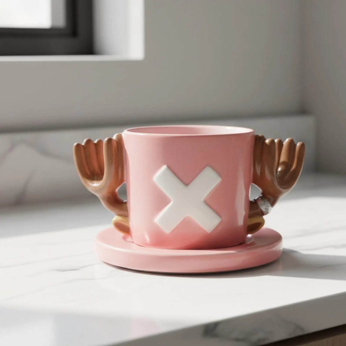 One Piece Anime Coffee Mug – Luffy, Ace, Sabo, Chopper & Trafalgar Law Cup