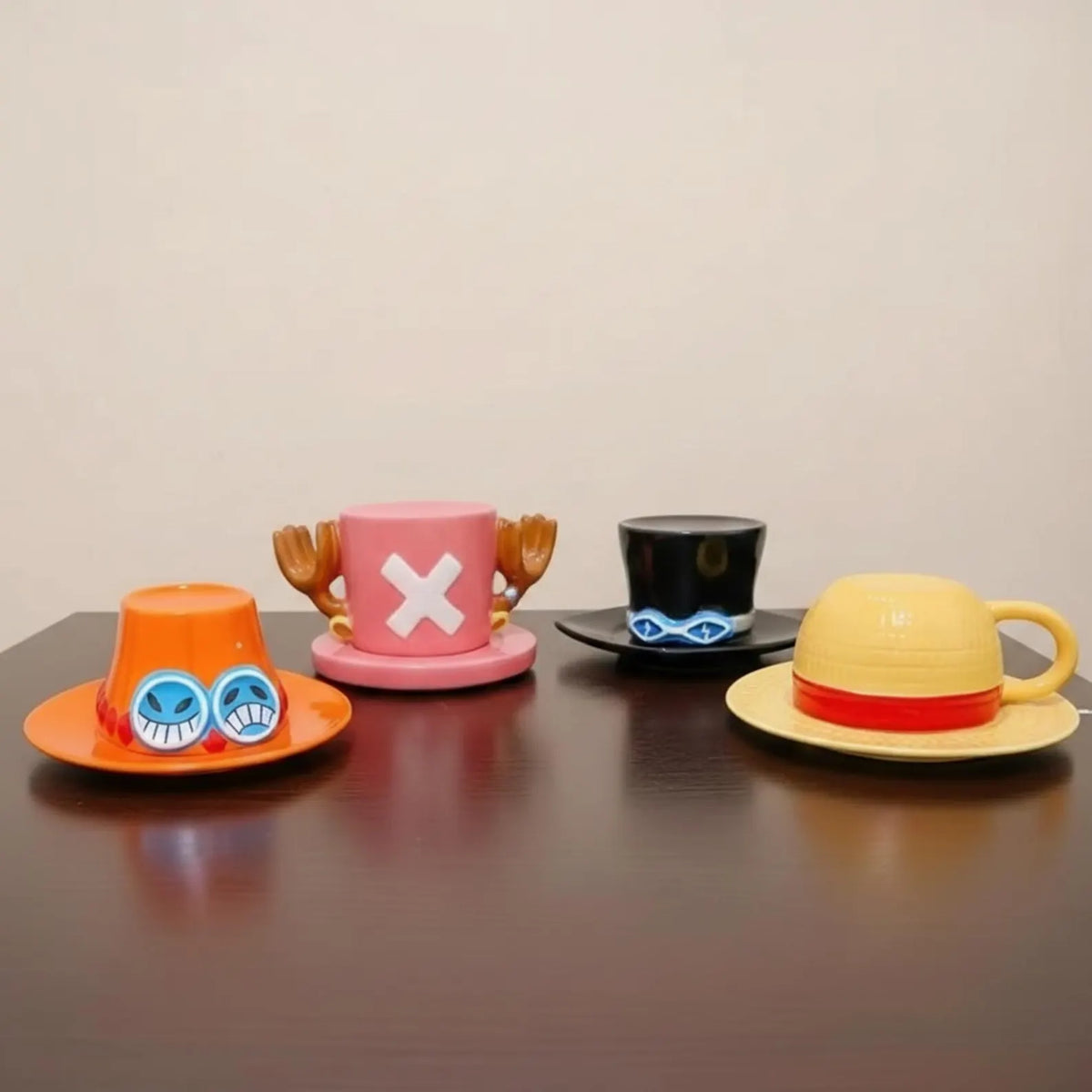 One Piece Anime Coffee Mug – Luffy, Ace, Sabo, Chopper & Trafalgar Law Cup