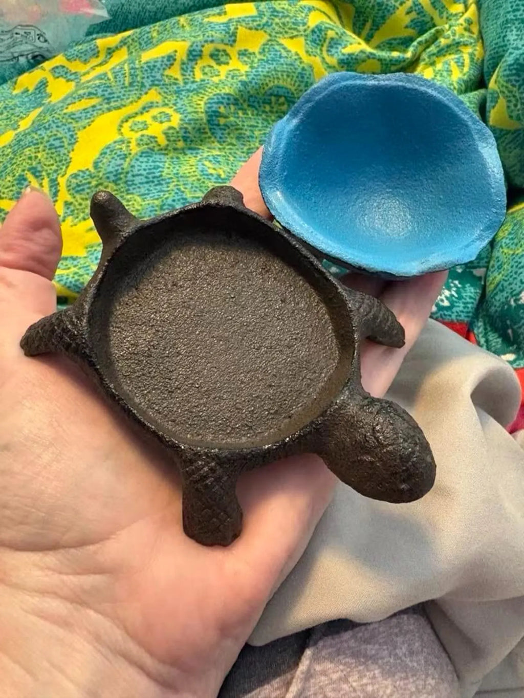 Rustic Cast Iron Turtle Key Hider – Outdoor Garden Secret Key Holder Box