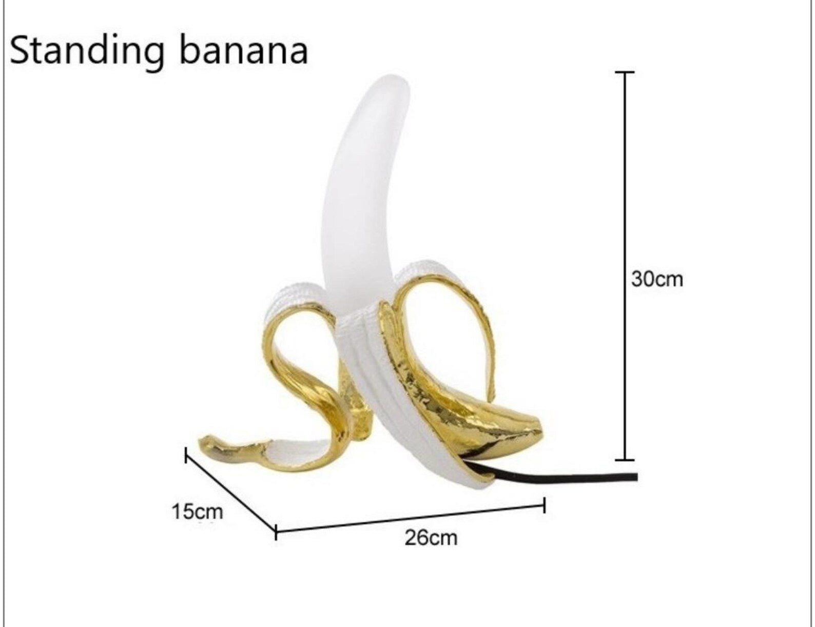 Gold Banana Table Lamp – Luxury Banana Night Light & Quirky Desk Decor