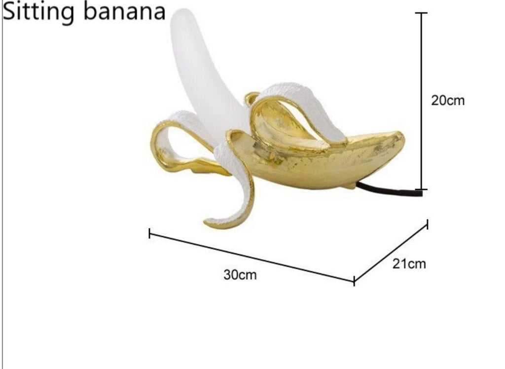 Gold Banana Table Lamp – Luxury Banana Night Light & Quirky Desk Decor