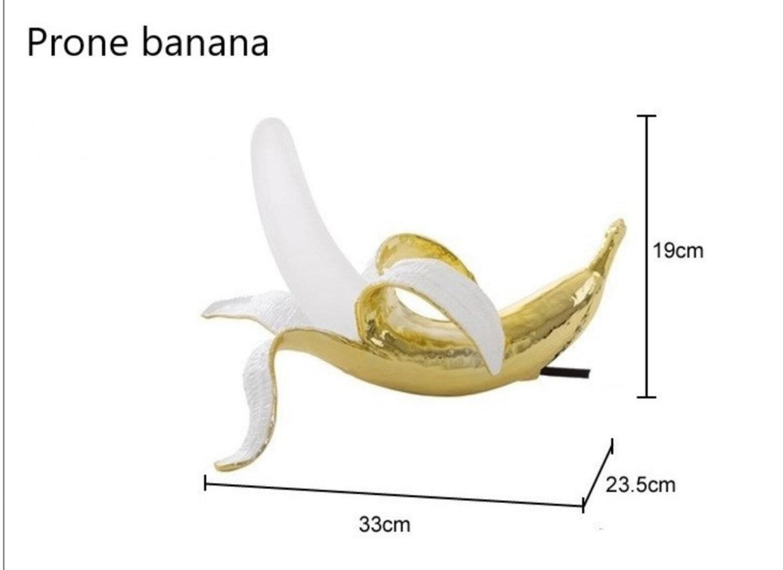 Gold Banana Table Lamp – Luxury Banana Night Light & Quirky Desk Decor