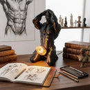 Muscular Man Sculpture Desk Lamp – Artistic Statue Light for Home Decor