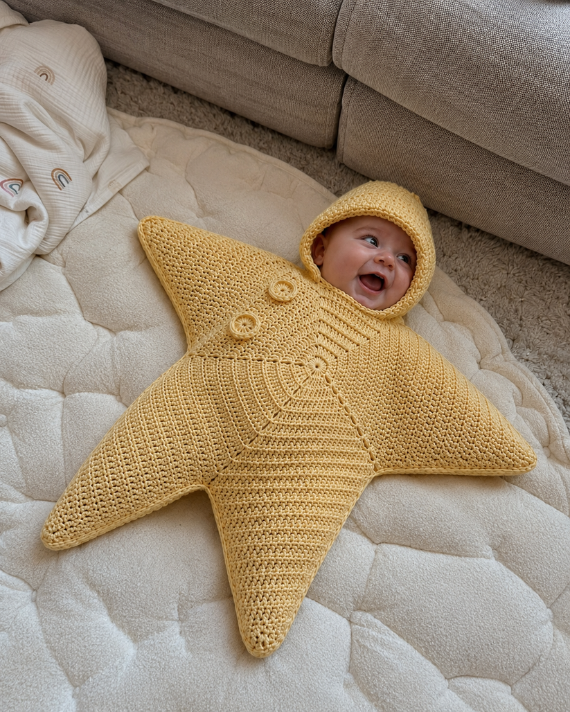 Baby Starfish Swaddle Sleeping Bag – Soft Comfort Baby Wrap Outfit